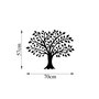 Wallity Accesorio Decorativo de Pared 462, Metal Negro 70x57 cm